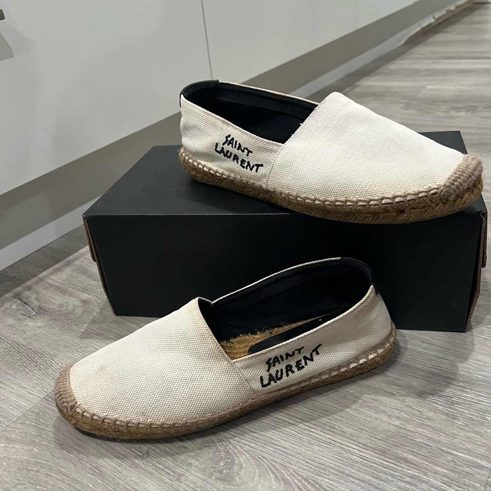 YSL Monogramme logo espadrille